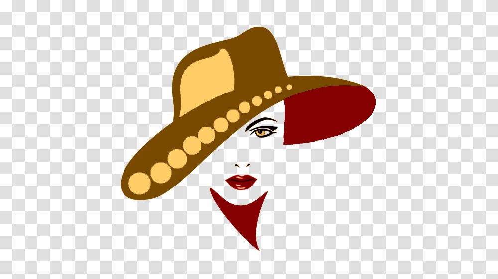 Graphics Female Silhouette Cute Woman Silhouette, Apparel, Hat, Cowboy Hat Transparent Png