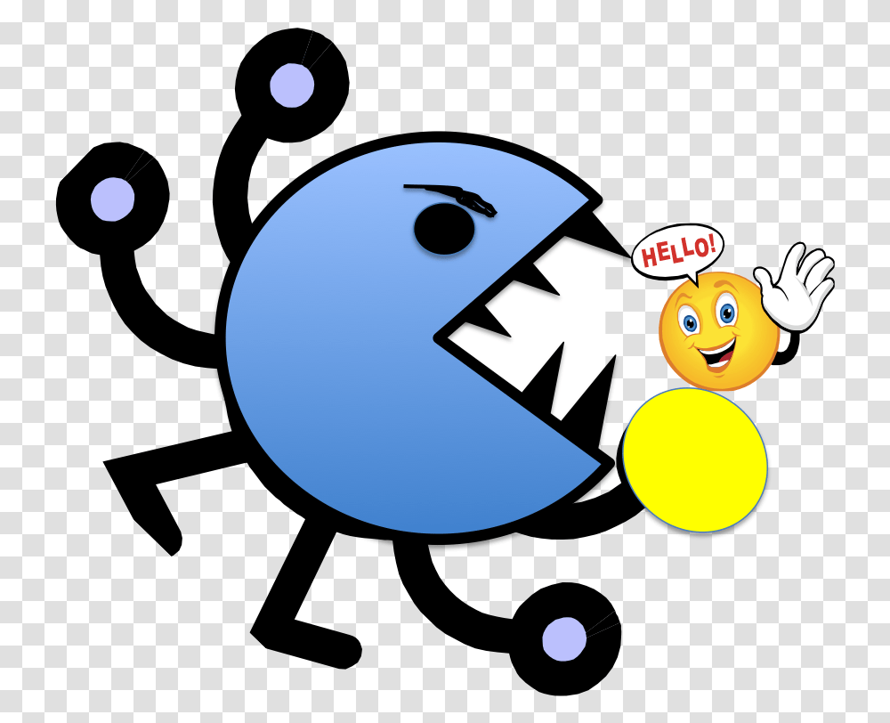 Graphics From Microsoft Clip Art Hello Smiley Face, Pac Man Transparent Png