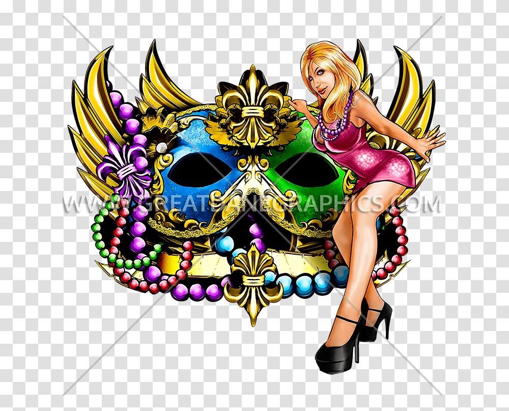 Gras Party Production Ready Artwork For T Mardi Gra Mask On A T Shirt, Parade, Crowd, Person, Human Transparent Png