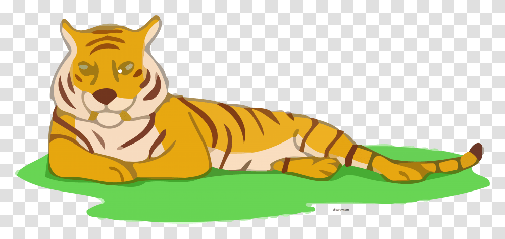 Grass Clip Art Bengal Tiger, Animal, Wildlife, Mammal, Pet Transparent Png
