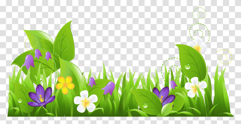 Grass Clipart Flower Free For Flower Grass Clipart, Green, Vegetation, Plant, Leaf Transparent Png