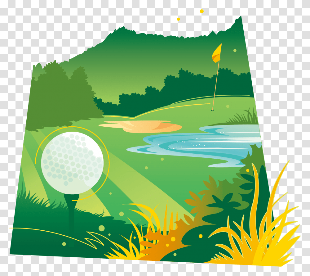 Grass Clipart Golf Ball Golf Design Graphic, Sport, Sports, Outdoors Transparent Png