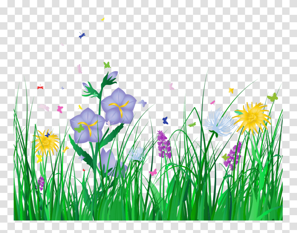 Grass Clipart Outline, Plant, Flower, Iris Transparent Png