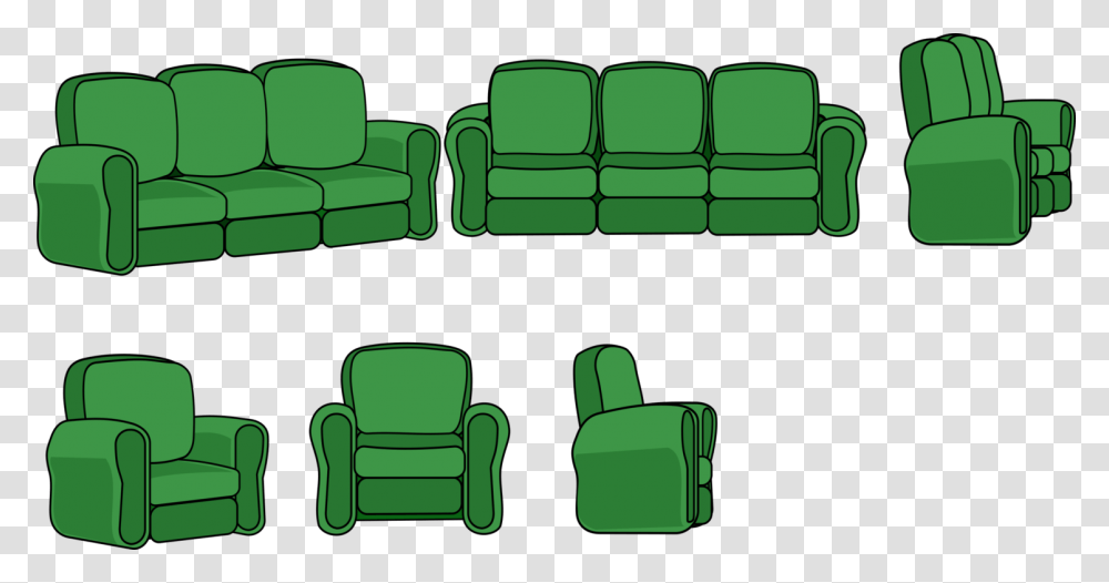 Grassanglearea Side View Couch Clipart, Furniture, Chair, Cushion, Armchair Transparent Png