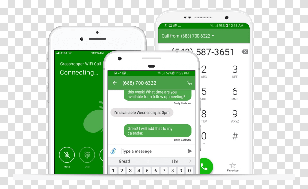 Grasshopper Toll Free Number App Grasshopper App, Mobile Phone, Electronics, Cell Phone Transparent Png