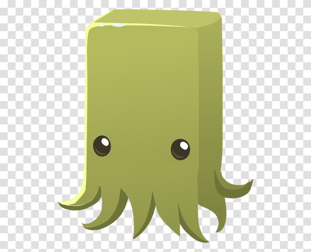 Grassoctopusgreen Cartoon Squid Background, Plant, Leaf, Tree Transparent Png