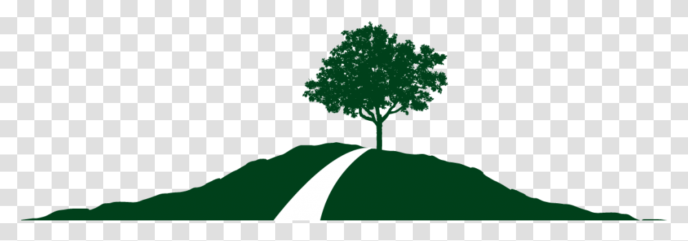 Grassy Hill, Tree, Plant, Green, Silhouette Transparent Png