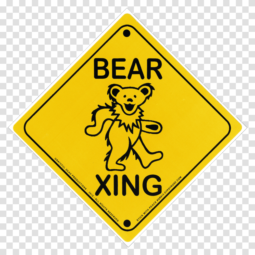 Grateful Dead Bear, Road Sign, Stopsign Transparent Png