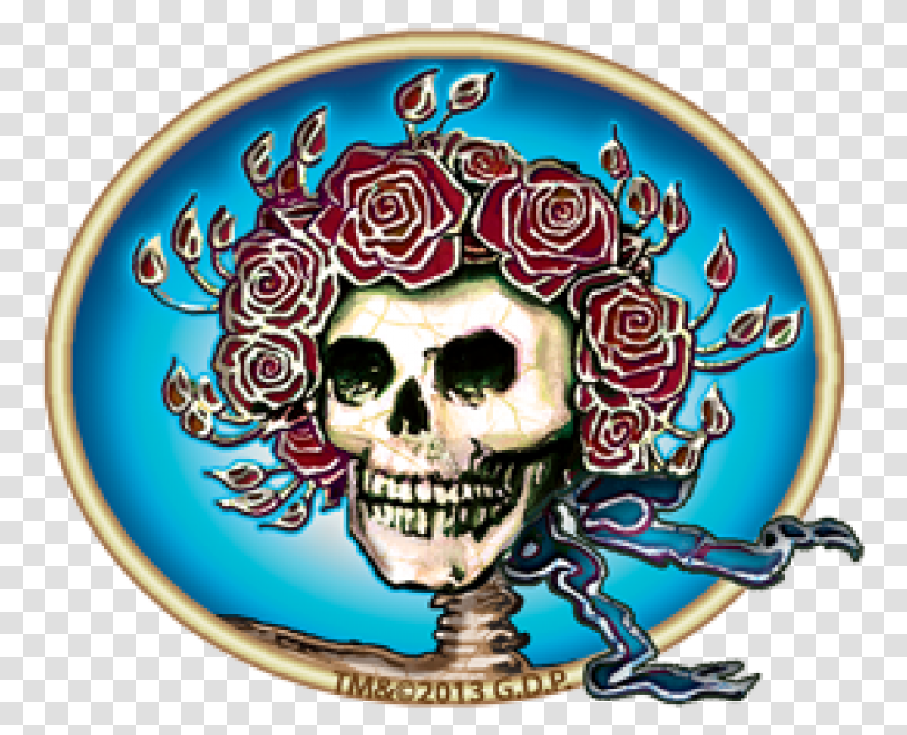 Grateful Dead Bertha Sticker 3quot Decal Grateful Dead Skull Rose, Logo, Trademark, Emblem Transparent Png
