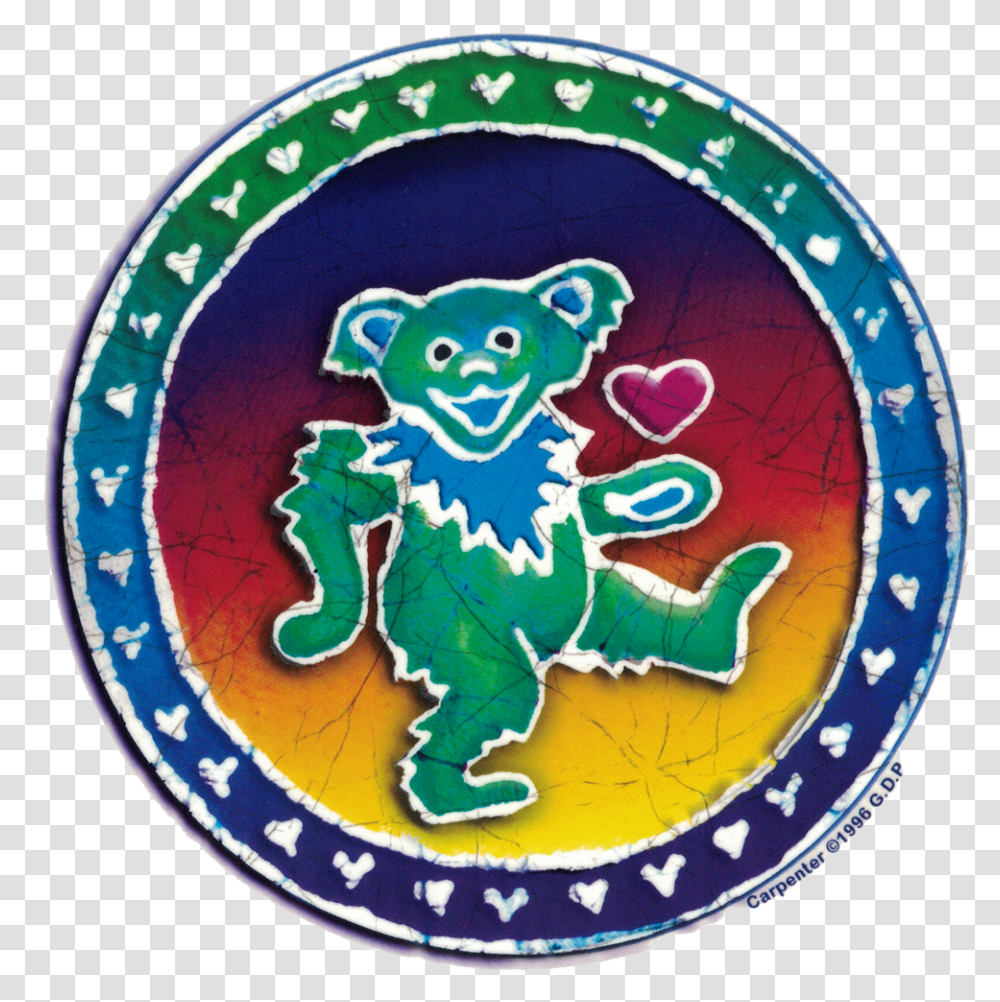 Grateful Dead Dancing Bear Batik Dancing Bears Grateful Dead, Logo, Trademark, Badge Transparent Png