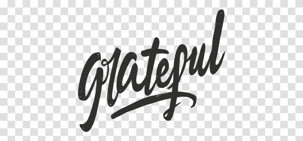 Grateful Word Art Lettering Thank You Word, Calligraphy, Handwriting Transparent Png