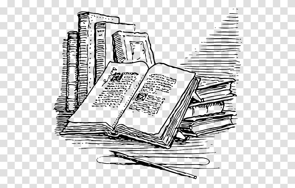 Gratis Obraz Na Pixabay Books Black And White, Page, Sketch, Drawing Transparent Png