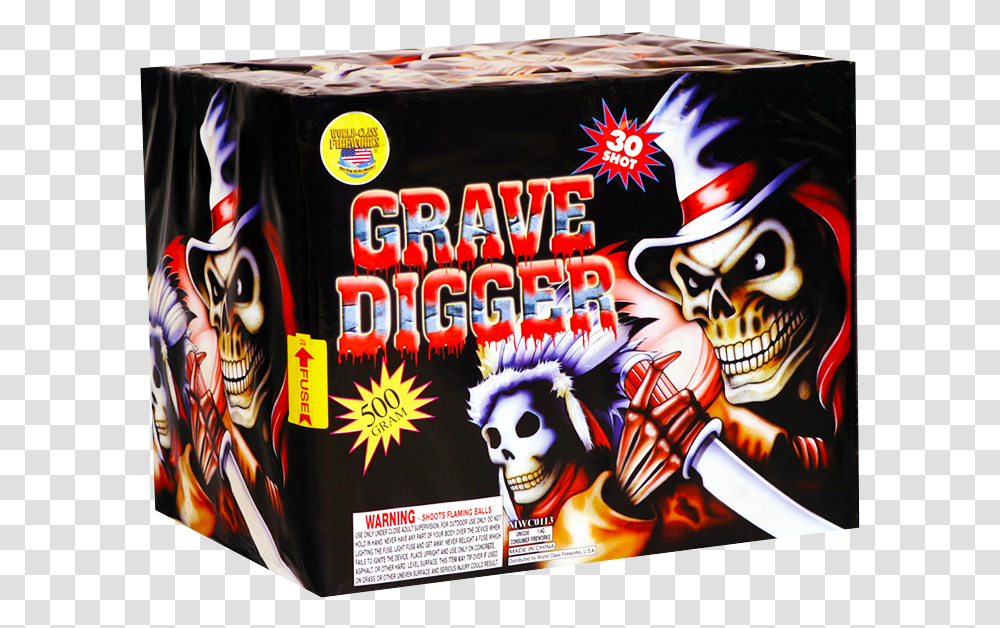 Grave Digger Grave Digger Firework Cake, Poster, Advertisement, Person, Label Transparent Png