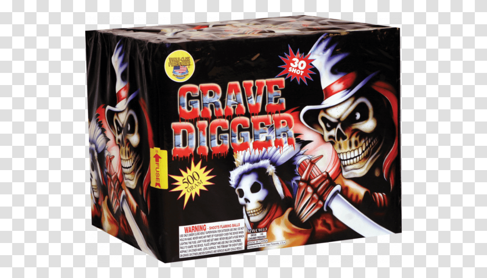 Grave Digger Grave Digger Firework, Food, Meal, Poster, Advertisement Transparent Png
