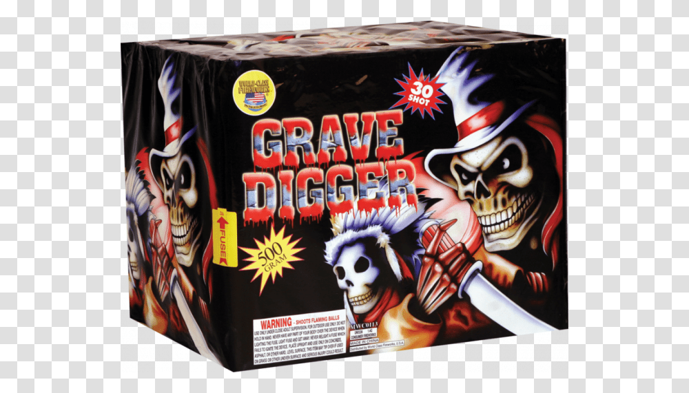 Grave Digger Grave Digger Firework, Person, Human, Poster, Advertisement Transparent Png