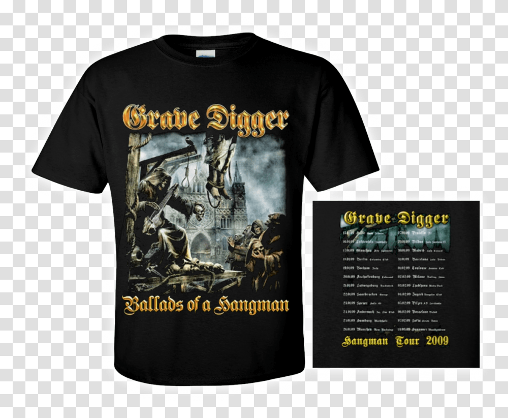 Grave Digger Grave T Shirt Death Metal, Apparel, T-Shirt, Poster Transparent Png