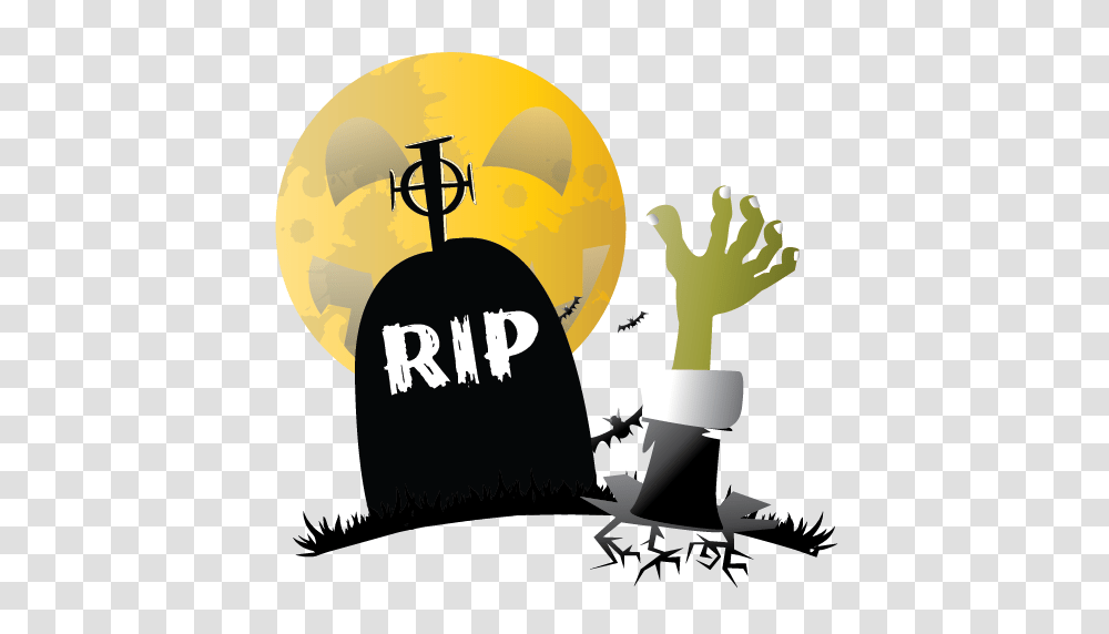 Grave Halloween Hand Scary Icon, Silhouette, Stencil Transparent Png