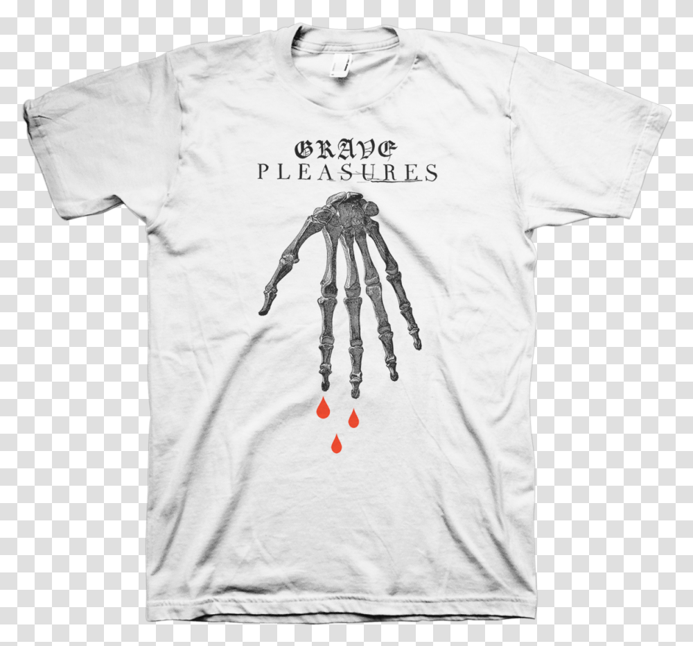 Grave Pleasures Skeleton Hand Birds In Row T Shirt, Apparel, T-Shirt, Plant Transparent Png