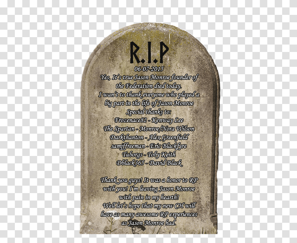 Grave Stone Headstone, Tomb, Plaque, Tombstone, Flyer Transparent Png