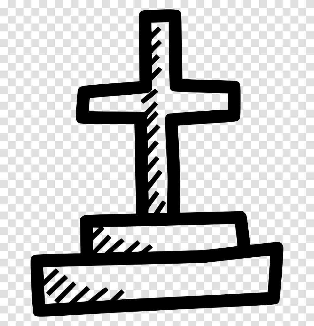 Grave Women In Stem Icon, Cross, Stencil Transparent Png