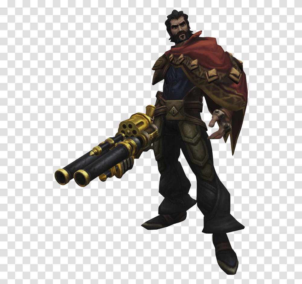 Graves Lol In Game, Person, Human, Gun, Weapon Transparent Png