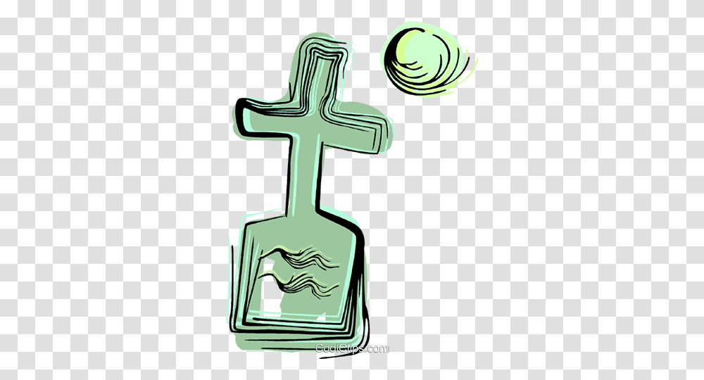 Gravestone Royalty Free Vector Clip Art Illustration, Emblem, Cross Transparent Png