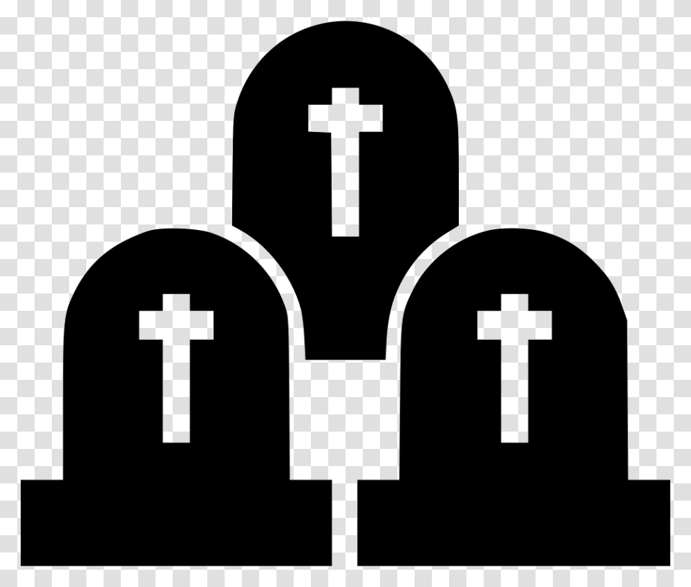 Graveyard Cemetery Icon, Cross, Architecture, Building Transparent Png