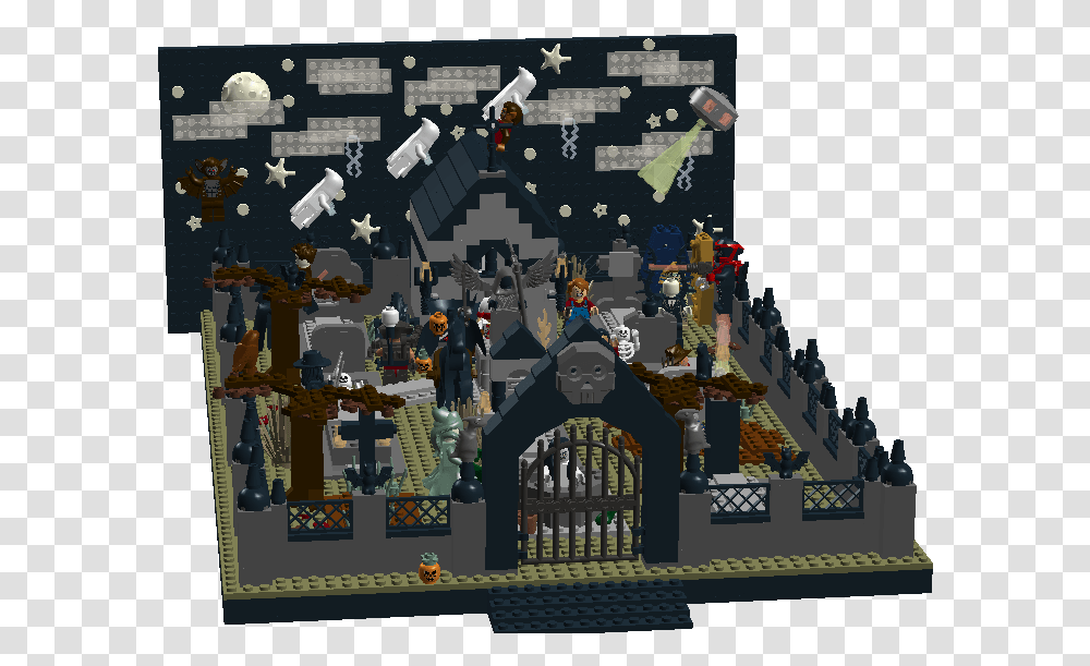 Graveyard Modular Graveyard Haloween1 Lego Halloween House, Person, Human, Minecraft, Toy Transparent Png