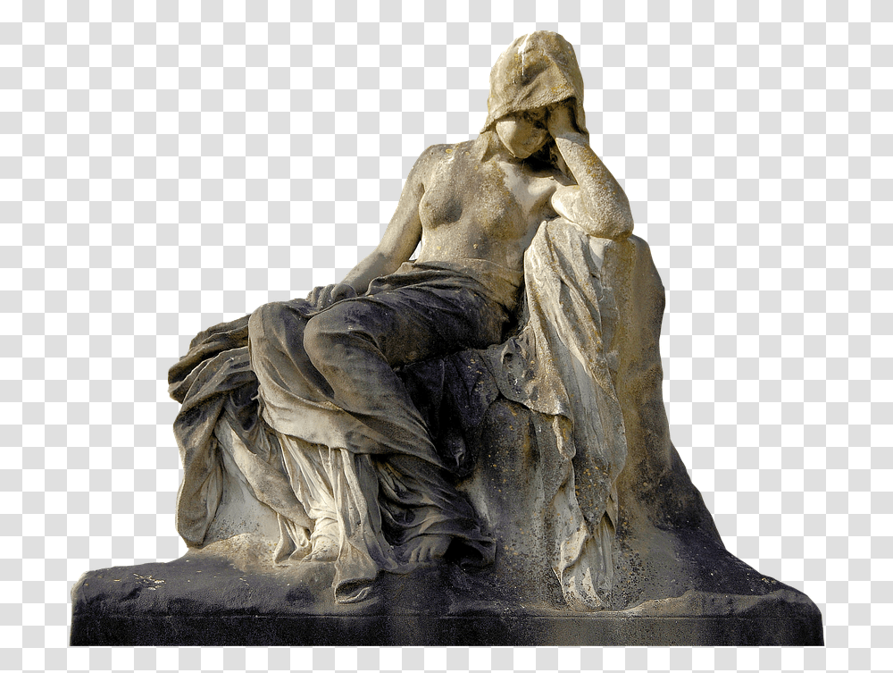 Graveyard Statue, Sculpture, Monument, Painting Transparent Png