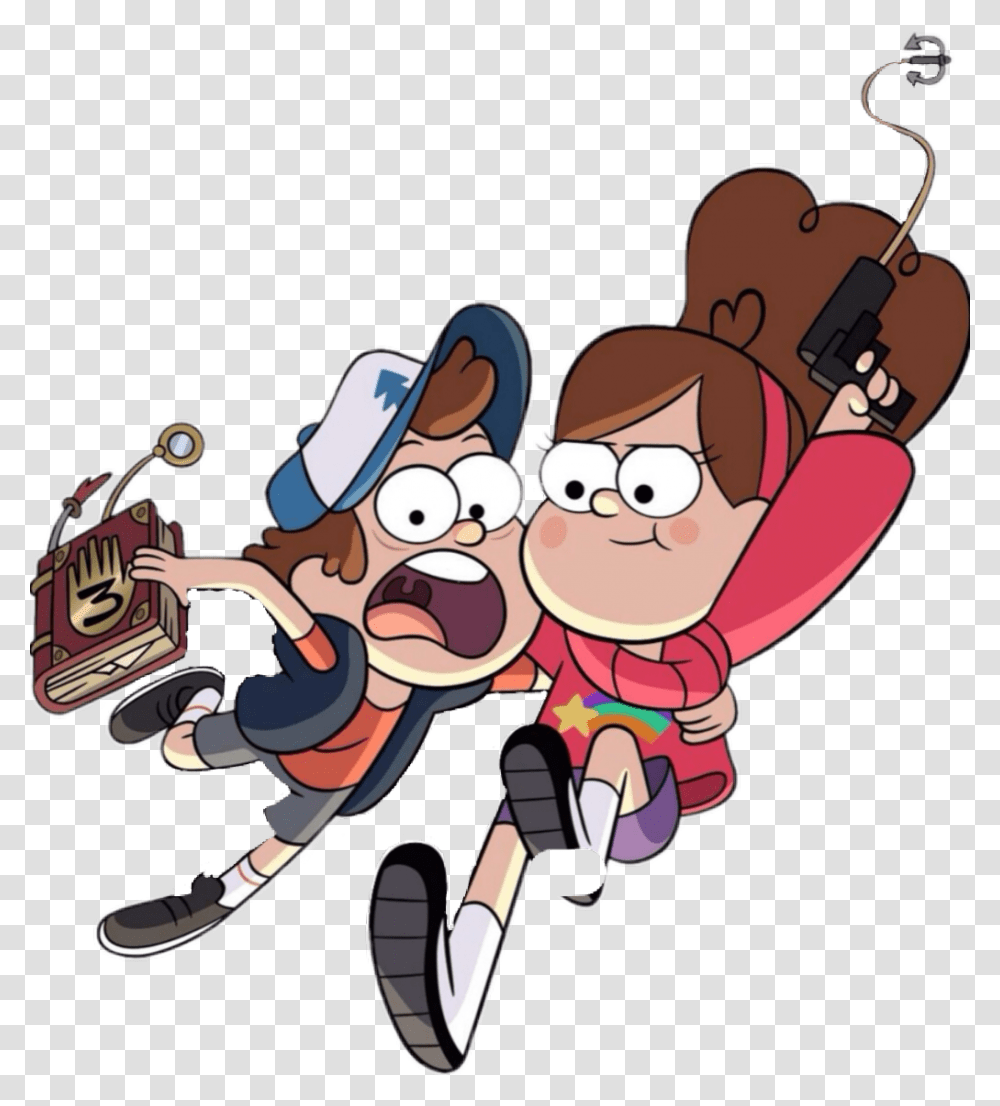 Gravity Falls Dipper Mabel Dipper And Mabel Grappling Hook, Person, Leisure Activities, Crowd, Sunglasses Transparent Png