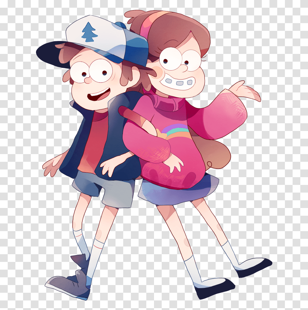 Gravity Falls Dipper Pines Mabel Pines Giffany Soos Cartoon, Person, Hat, People Transparent Png
