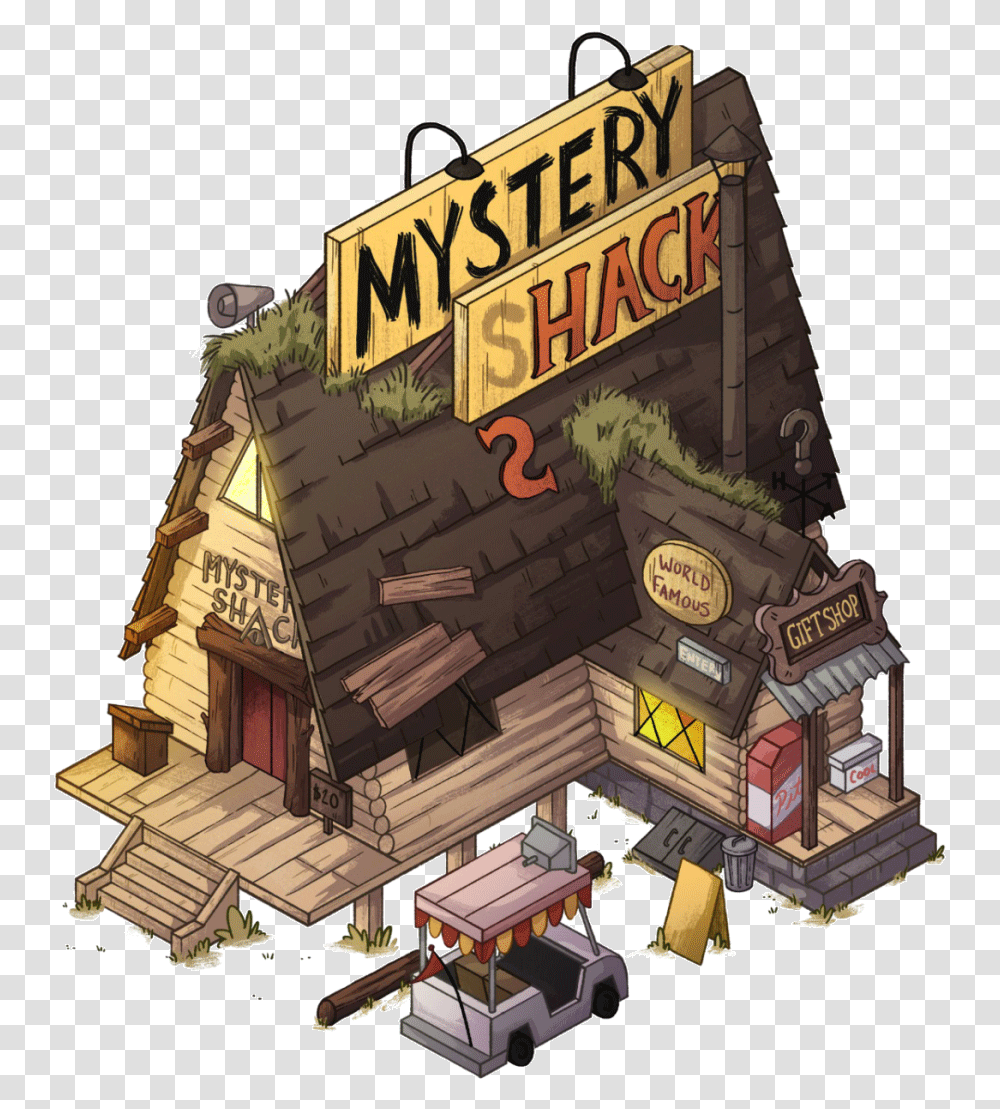 Gravity Falls Mystery Shack, Clock Tower, Architecture, Building, Outdoors Transparent Png