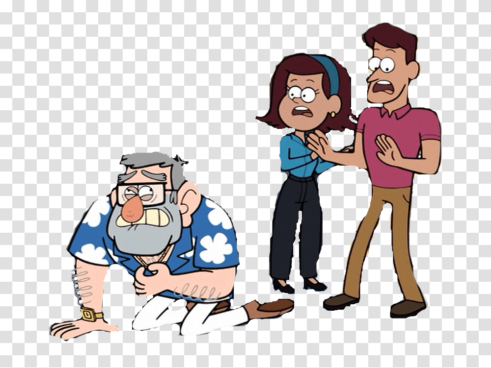 Gravity Falls Stan Women And Man, Person, People, Performer, Family Transparent Png
