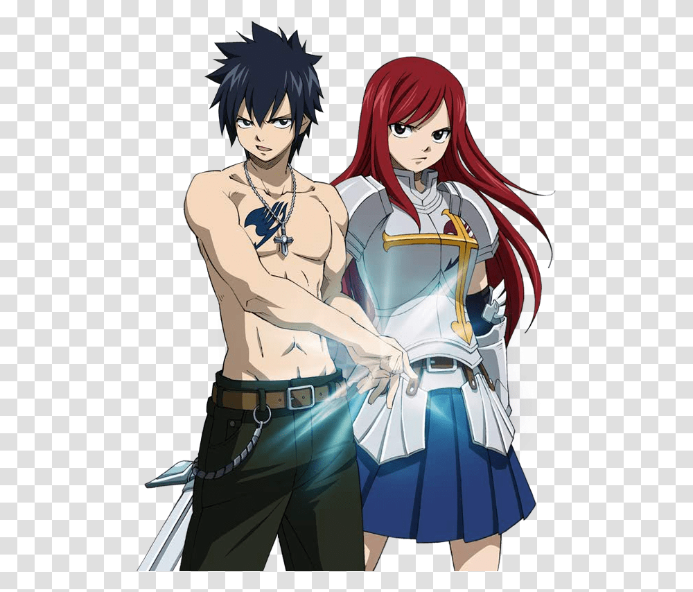 Gray And Erza Love Team Gray Fullbuster And Erza Scarlet, Apparel, Person, Human Transparent Png