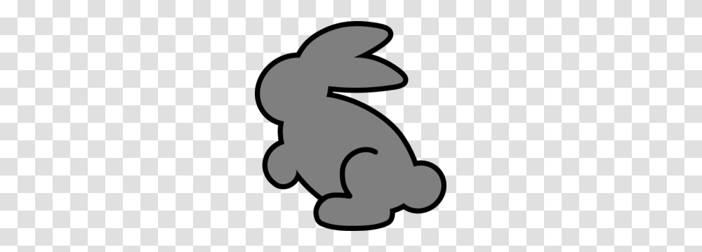 Gray Bunny Clip Art, Cross, Stencil Transparent Png