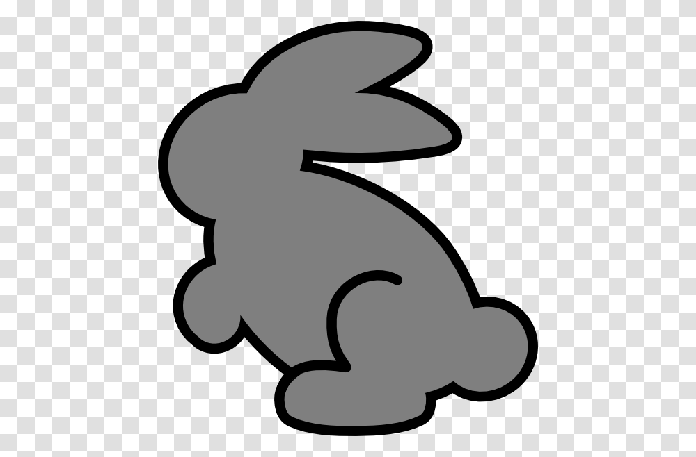 Gray Bunny Clip Arts For Web, Silhouette, Animal Transparent Png