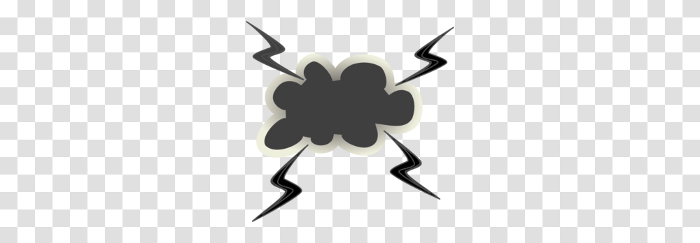 Gray Clipart Cloud Lightning, Silhouette, Animal, Invertebrate, Insect Transparent Png