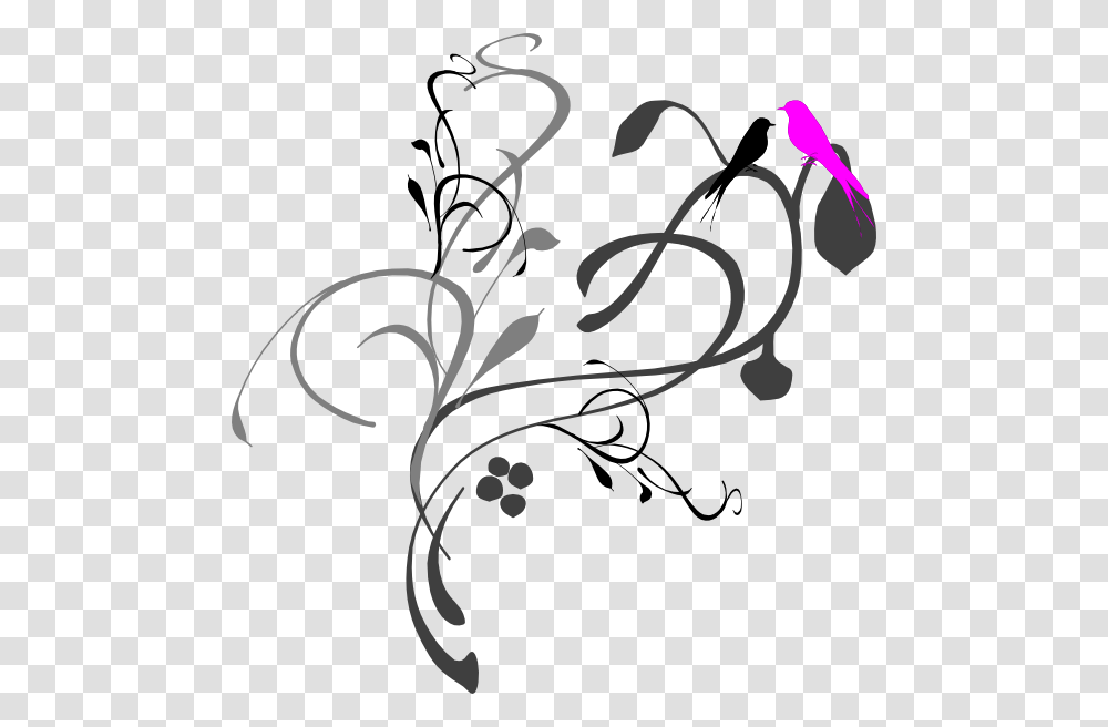 Gray Clipart Flower Clipart In Black White, Floral Design, Pattern, Stencil Transparent Png
