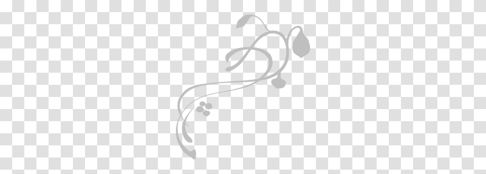 Gray Clipart Vine, Stencil, Floral Design Transparent Png