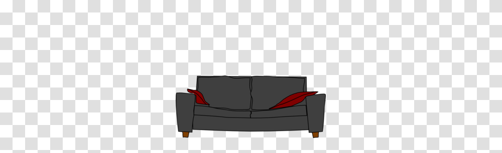 Gray Couch With Pillows Clip Art, Furniture Transparent Png