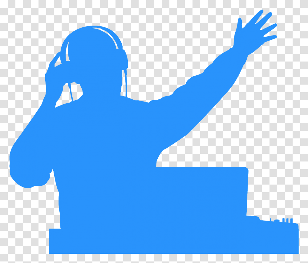 Gray Dj Silhouette, Person, Crowd Transparent Png