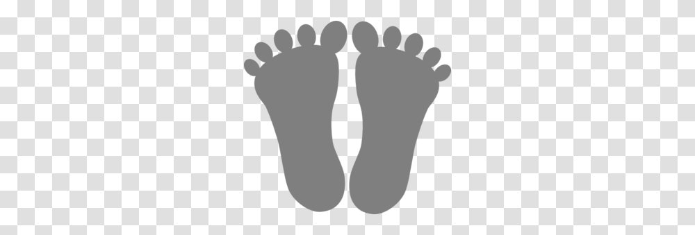 Gray Footprints Clip Art, Barefoot, Heel, Silhouette Transparent Png