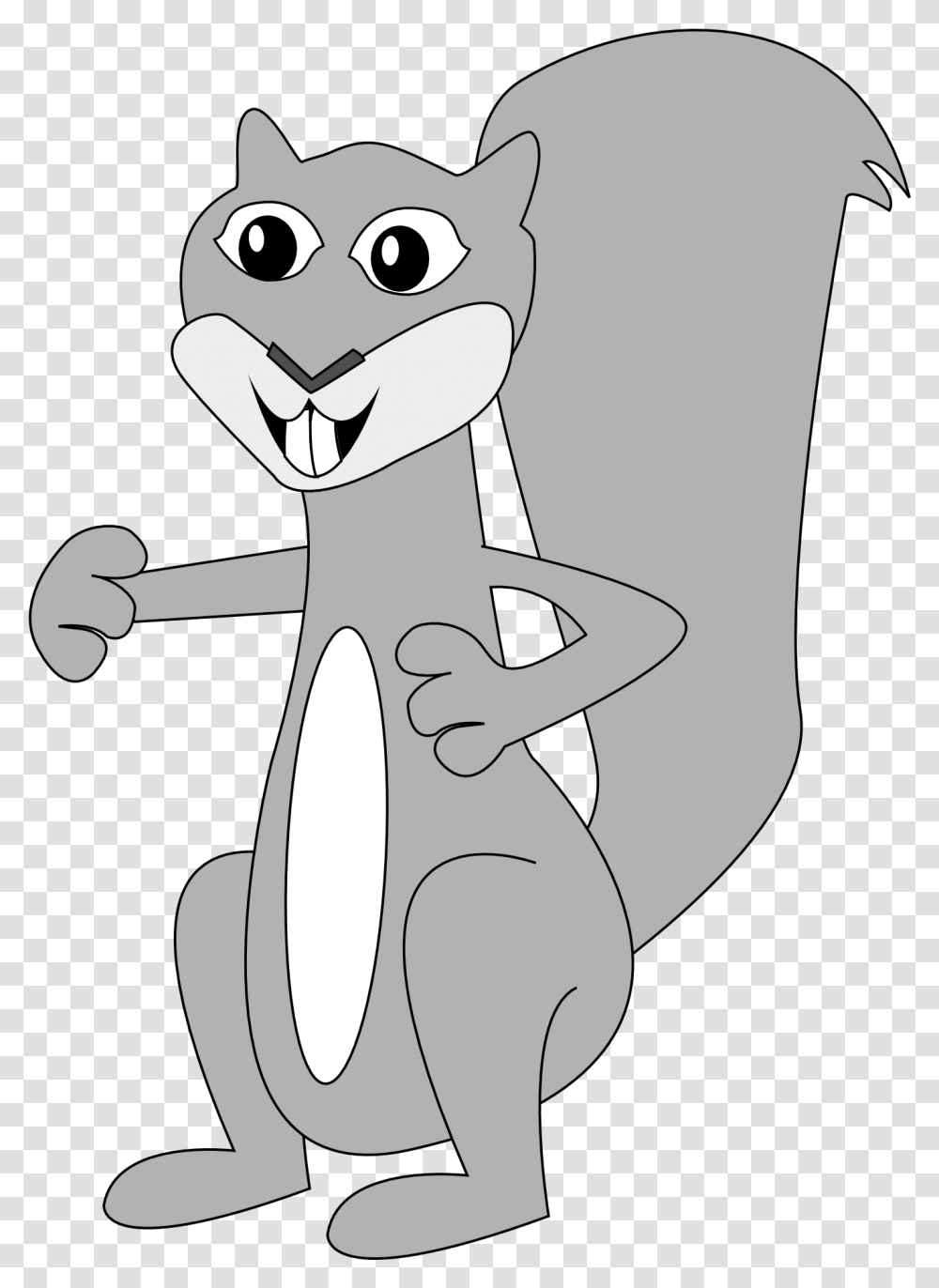 Gray Furry Squirrel Drawing Free Image Squirrel Clip Art, Animal, Mammal, Wildlife, Kangaroo Transparent Png
