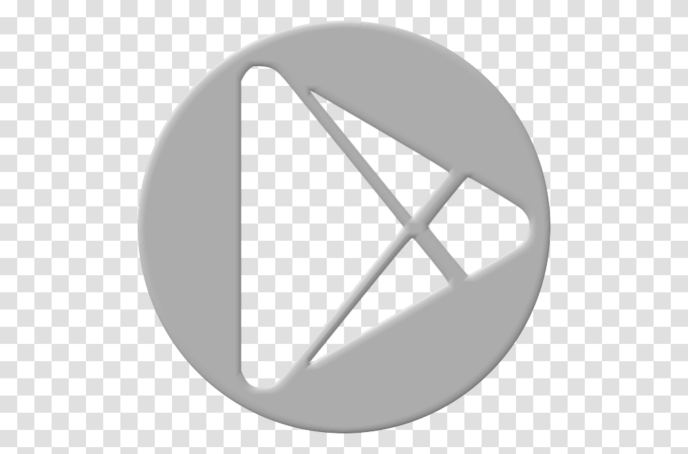 Gray Google Play Bevel Circle, Logo, Hand, Star Symbol Transparent Png