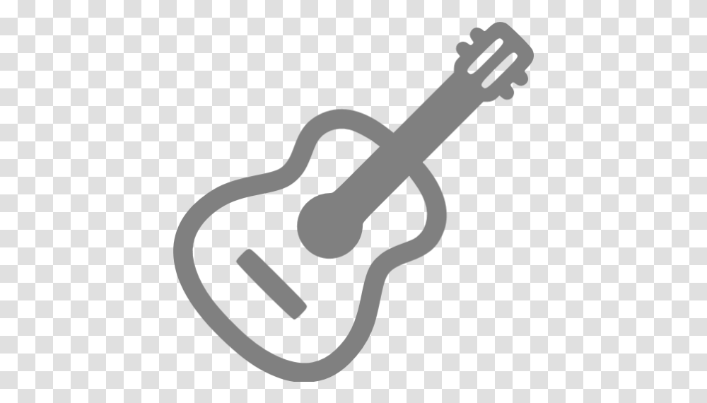 Gray Guitar Icon Free Gray Music Icons Violao Icone, Key, Stencil, Silhouette, Wrench Transparent Png
