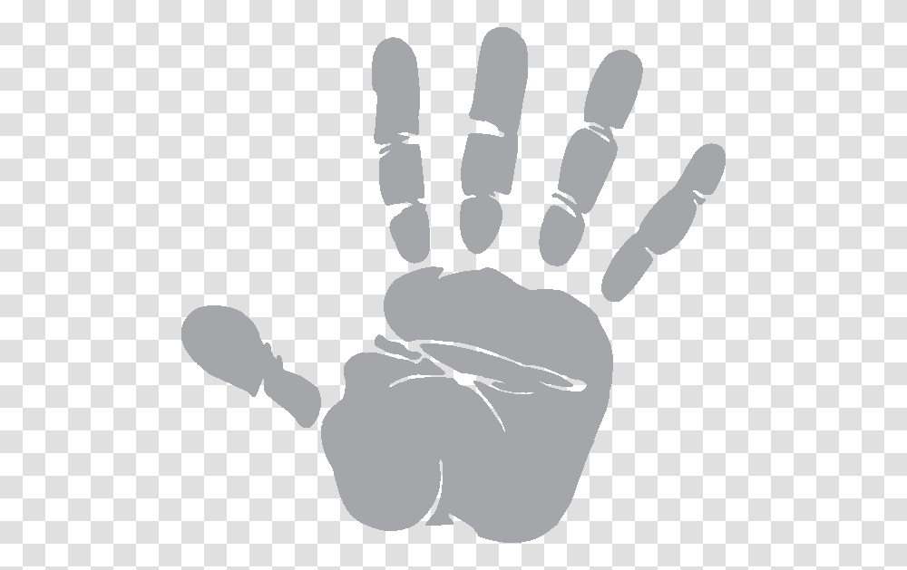 Gray Handprint Copy Hand Print Clip Art, Logo, White Transparent Png