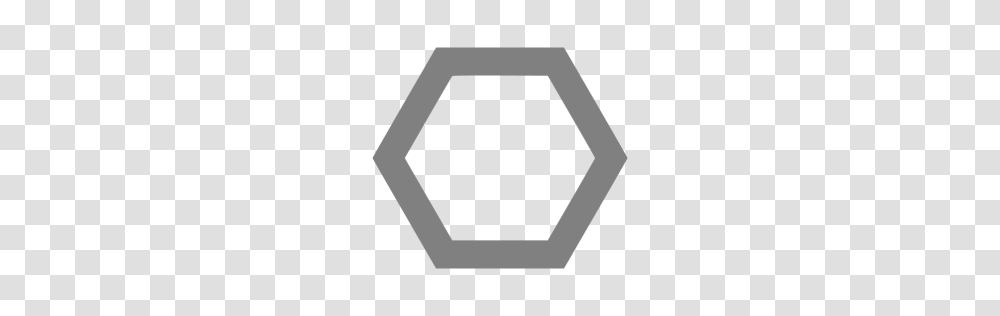 Gray Hexagon Outline Icon, Concrete Transparent Png