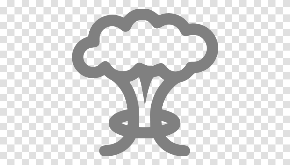 Gray Mushroom Cloud Icon Vector Mushroom Cloud, Plant, Food, Stencil, Symbol Transparent Png