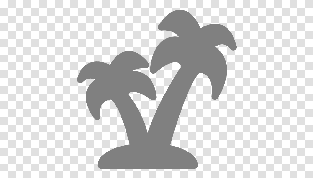 Gray Palm Tree 2 Icon Palm Tree Icon Gray, Stencil, Plant Transparent Png