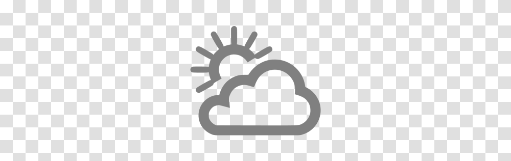 Gray Partly Cloudy Day Icon, Concrete Transparent Png